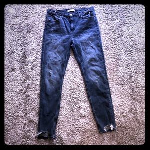 Zara pierced denim jeans